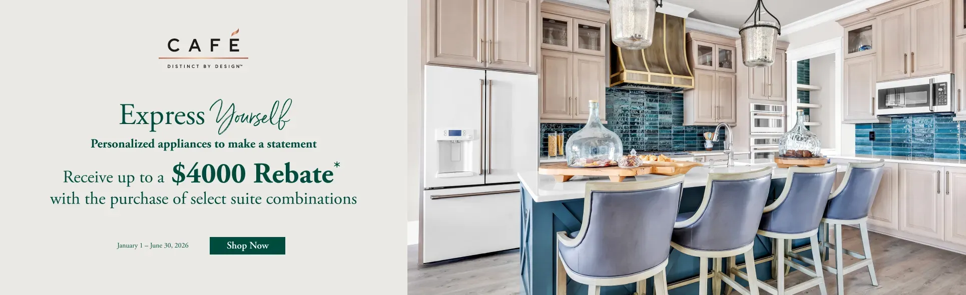 GE Cafe Express Yourself Rebate Banner